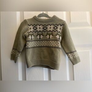 Hema Green Sweater | Fox Print | Unisex | 12M (EU 80) | Great Condition